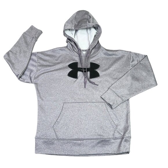 Under Armour Hoodie Womens Small Purple Cold Gear Loose Pullover Fleece Chenille - Picture 9 of 11